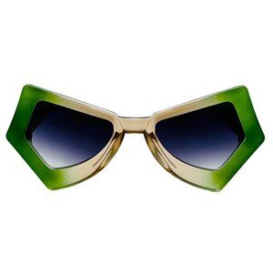 7029 | Green/Tan Cateye Sunglasses